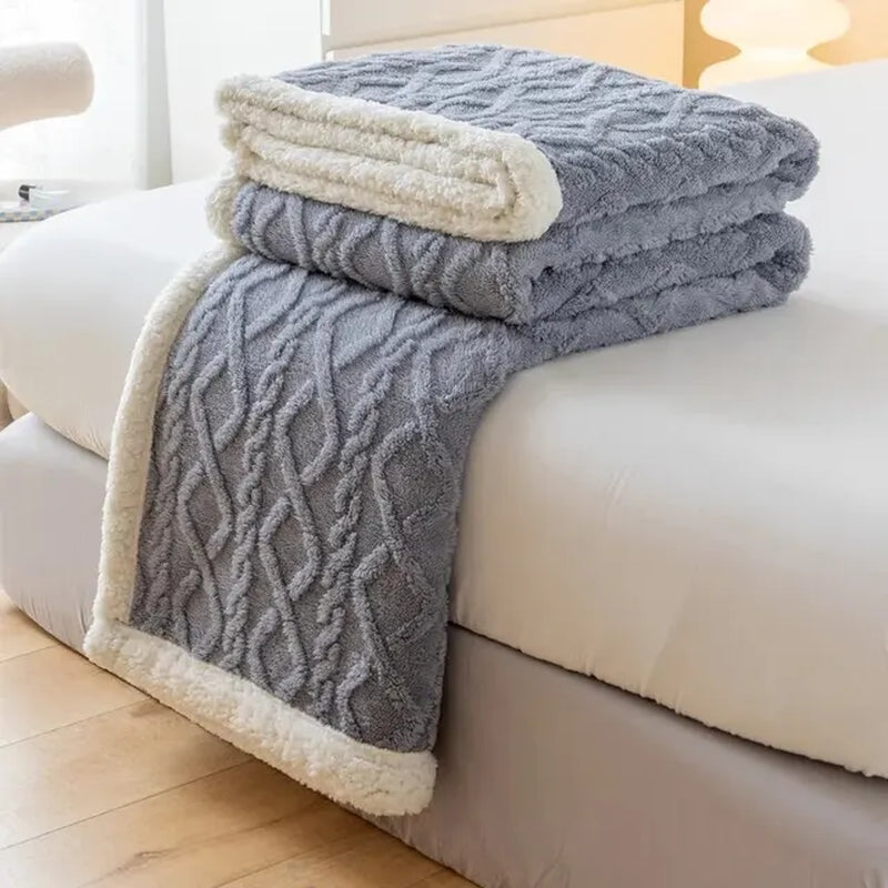 A Tapestry Blanket Tafurong Blanket Lamb Wool Blanket Thickened Warm Leisure Blanket Office Nap Blanket