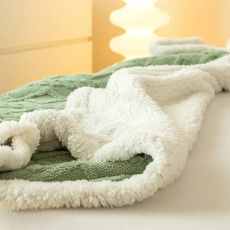 A Tapestry Blanket Tafurong Blanket Lamb Wool Blanket Thickened Warm Leisure Blanket Office Nap Blanket